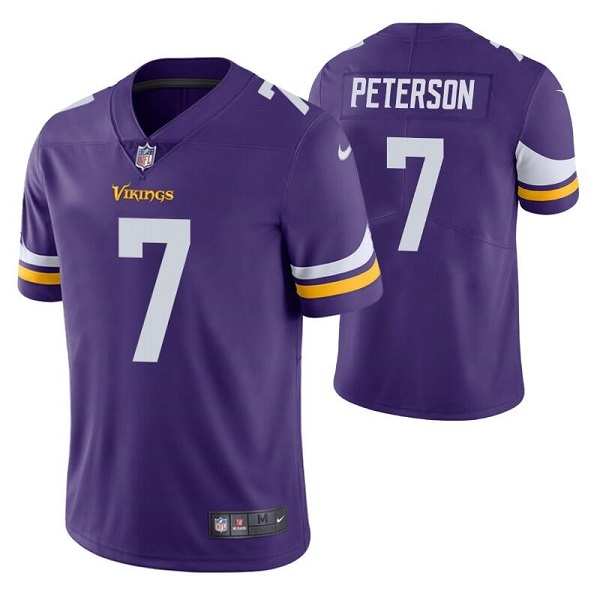 Men's Minnesota Vikings #7 Patrick Peterson Purple Vapor Untouchable Stitched Jersey